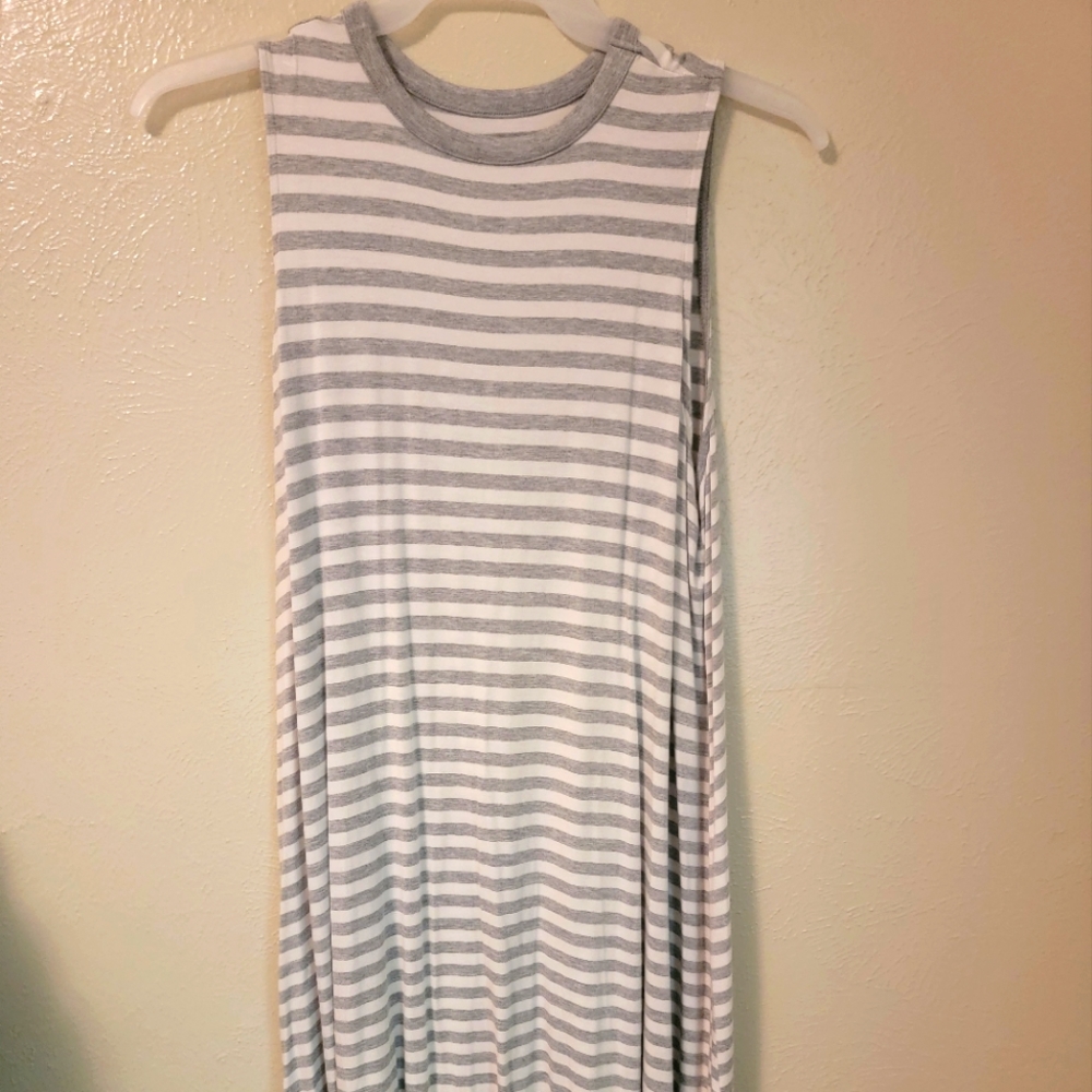 Gray and white midi